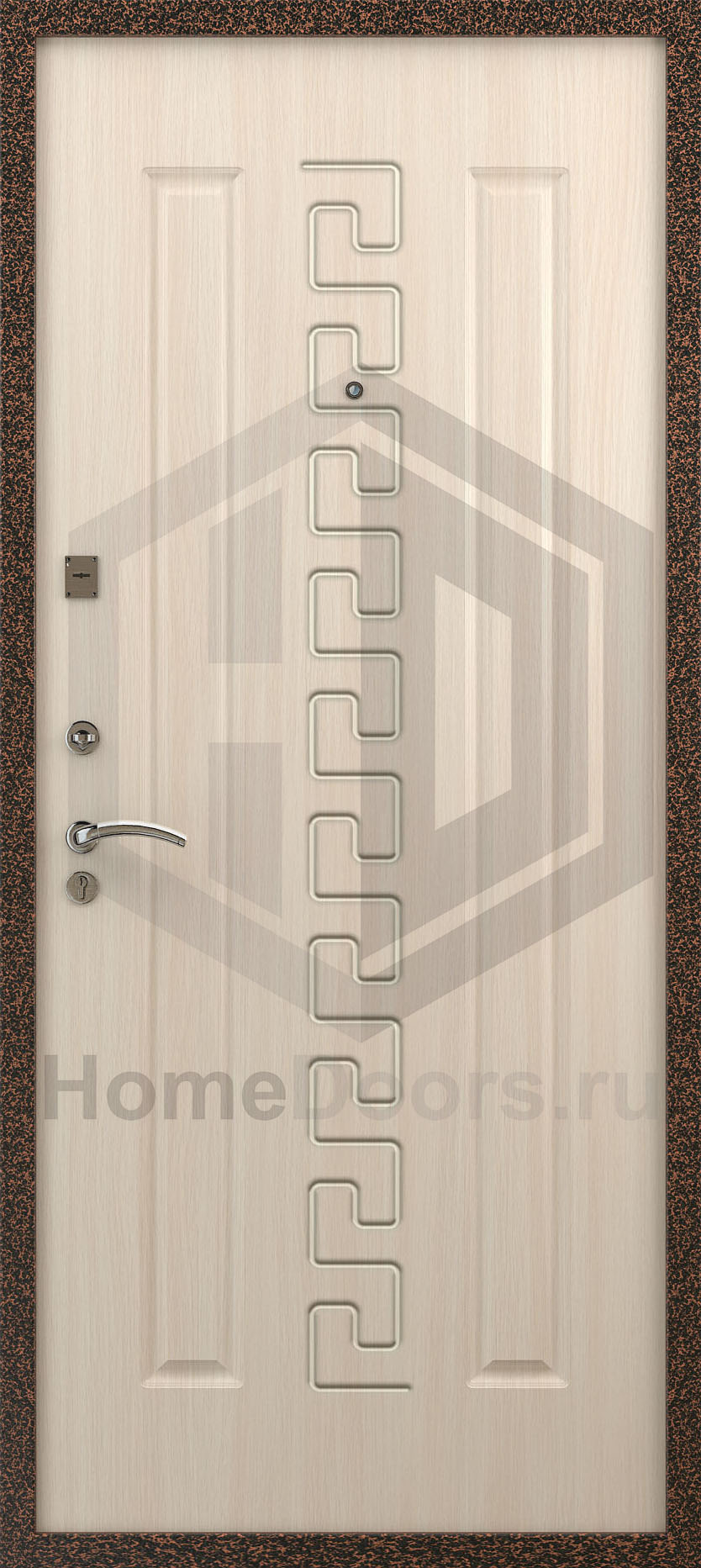 Входная дверь цвет белый дуб МДФ "Джерба" Норд М фото