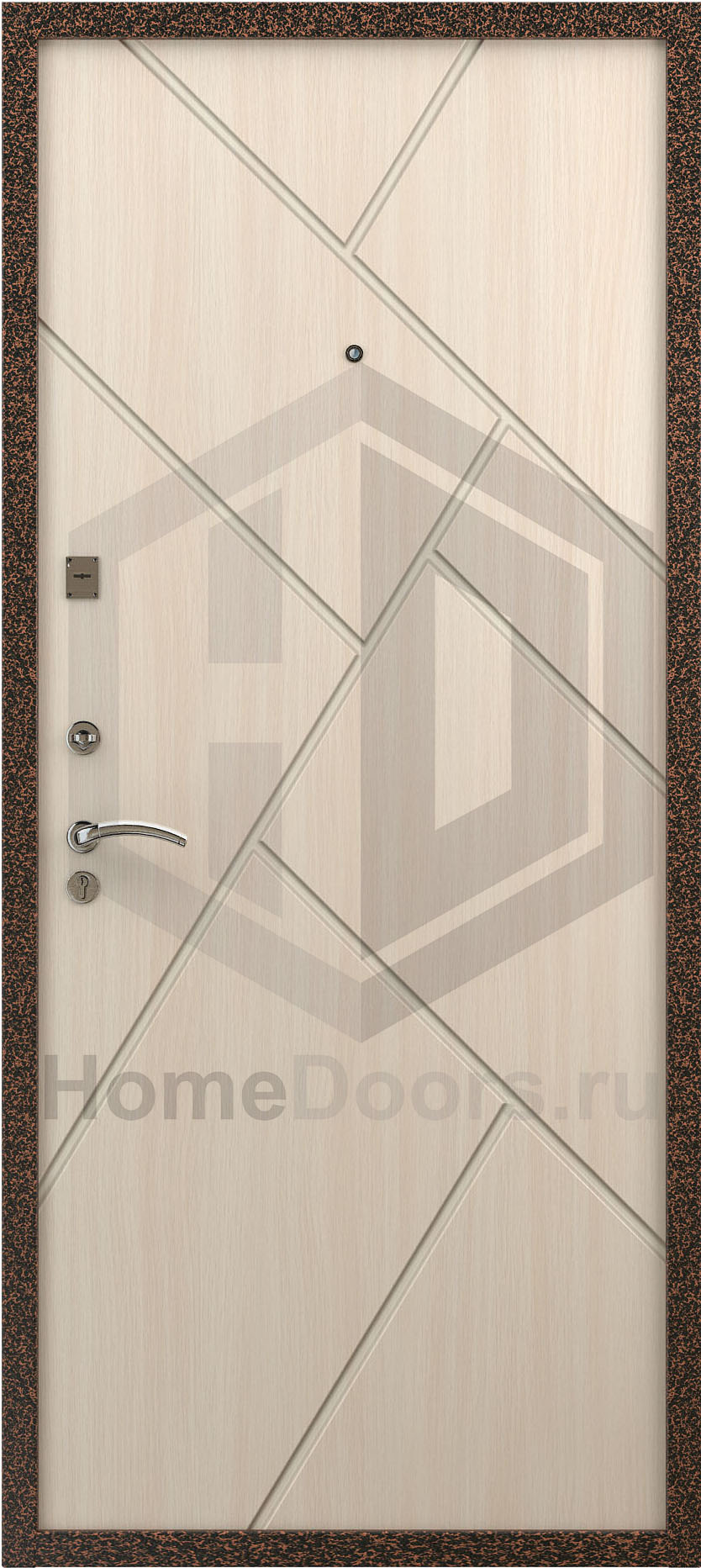 Входная дверь цвет белый дуб "Спектр" фото