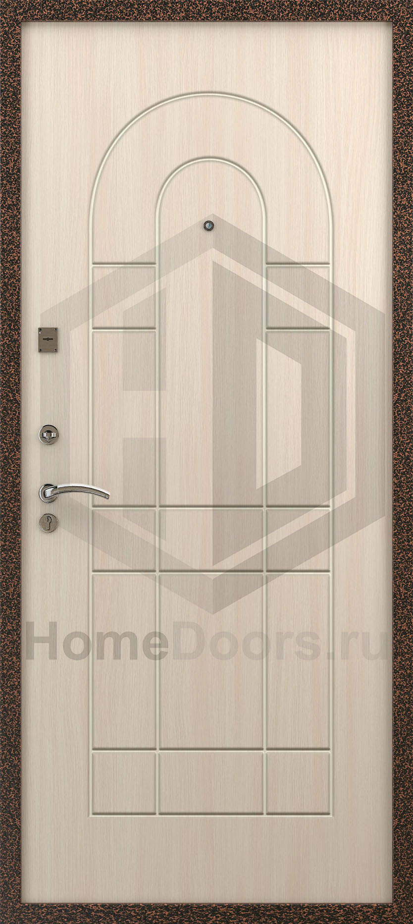 Входная дверь цвет белый дуб "Августа" Норд фото