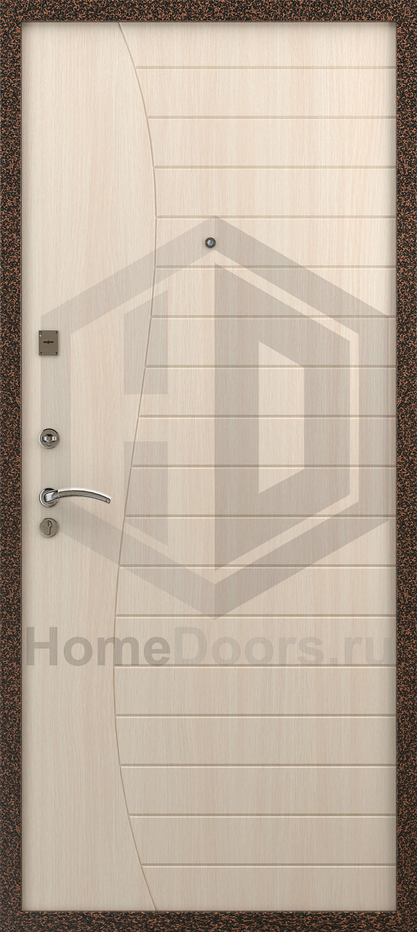 Входная дверь цвет белый дуб "Парус" фото