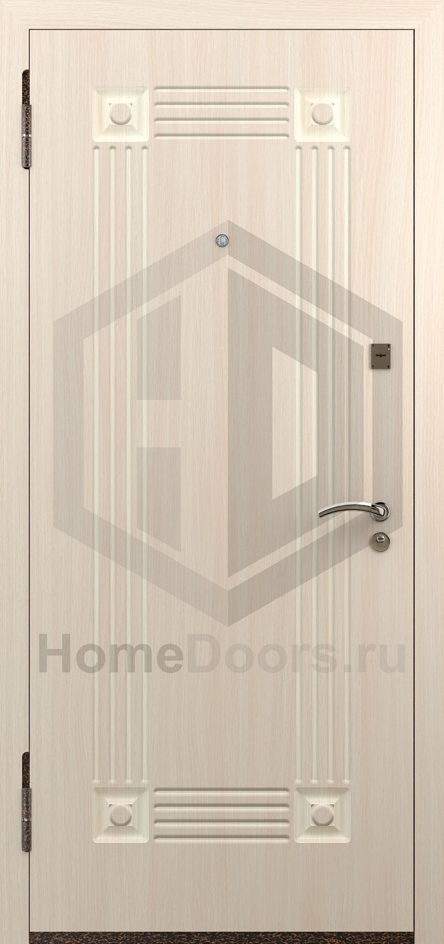 Входная дверь цвет белый дуб МДФ "Флорес" Норд М фото
