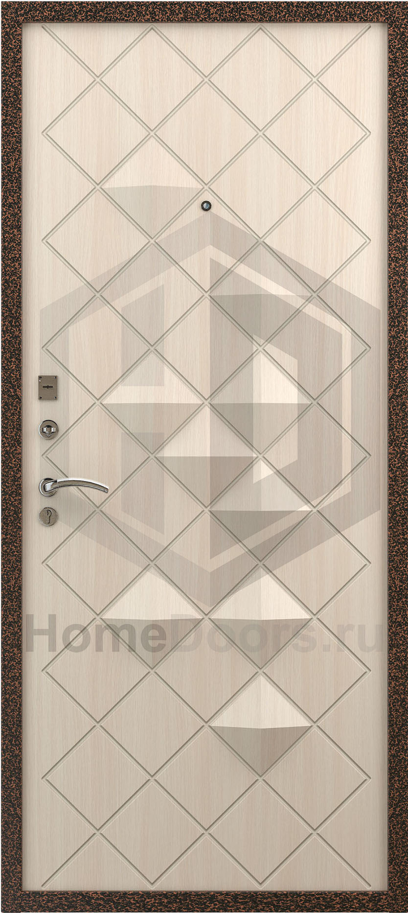 Входная дверь цвет белый дуб "Клио" фото