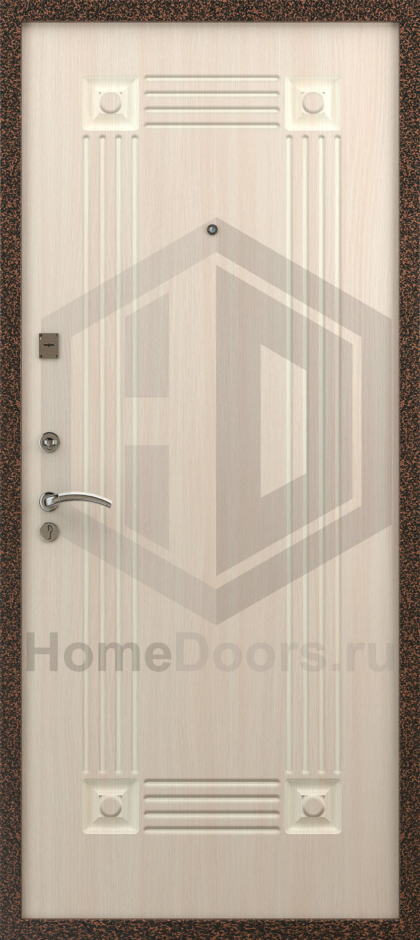 Входная дверь цвет белый дуб "Грета" Норд фото