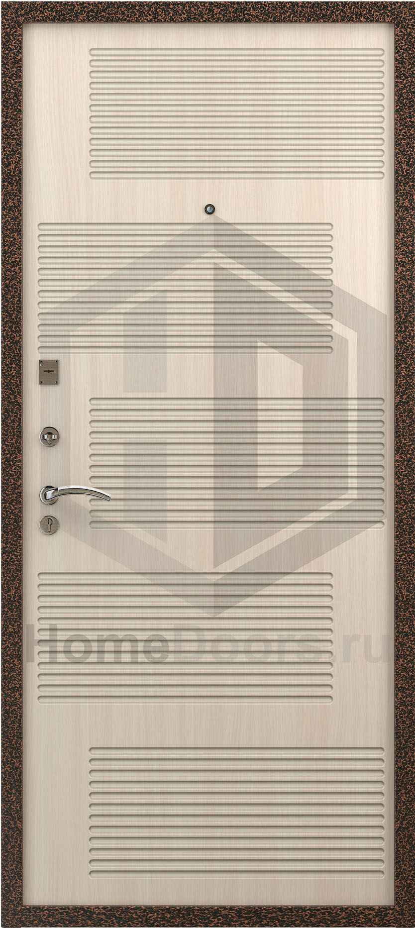 Входная дверь цвет белый дуб "Пионер" фото