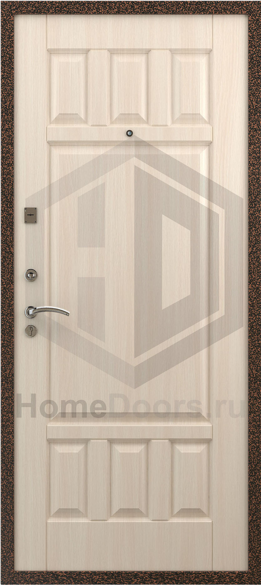 Входная дверь цвет белый дуб "Тауэр" фото