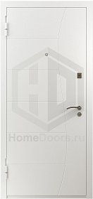 Белая входная дверь Лира RAL фото