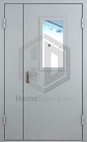 Противопожарная тамбурная дверь со стеклом фото