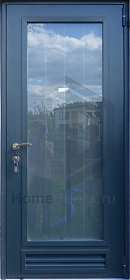 Железная дверь в котельную с порошковым напылением и стеклом фото