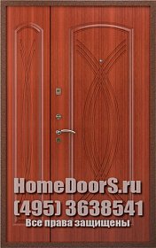 Двустворчатая металлическая дверь "Суматра ДВ" фото