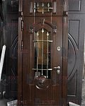 Парадная дверь со стеклом и ковкой HomeDoors