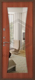 Дверь с зеркалом в квартиру"Троя" фото