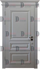 Дверь белая с филёнками фото