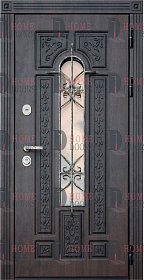 Уличная дверь со стеклом №24 фото