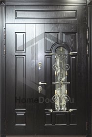 Входная дверь со стеклом № 26 фото