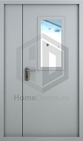 Противопожарная тамбурная дверь со стеклом фото